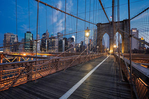 Brooklyn Bridge at sunrise Wall Mural Wallpaper - Canvas Art Rocks - 1