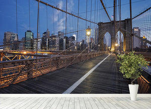 Brooklyn Bridge at sunrise Wall Mural Wallpaper - Canvas Art Rocks - 4