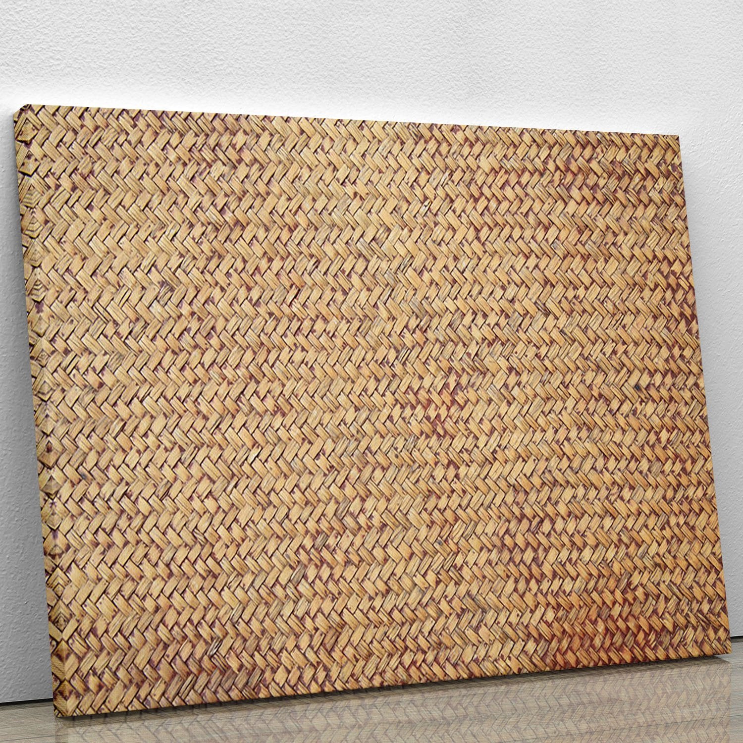Brown rattan weave Canvas Print or Poster