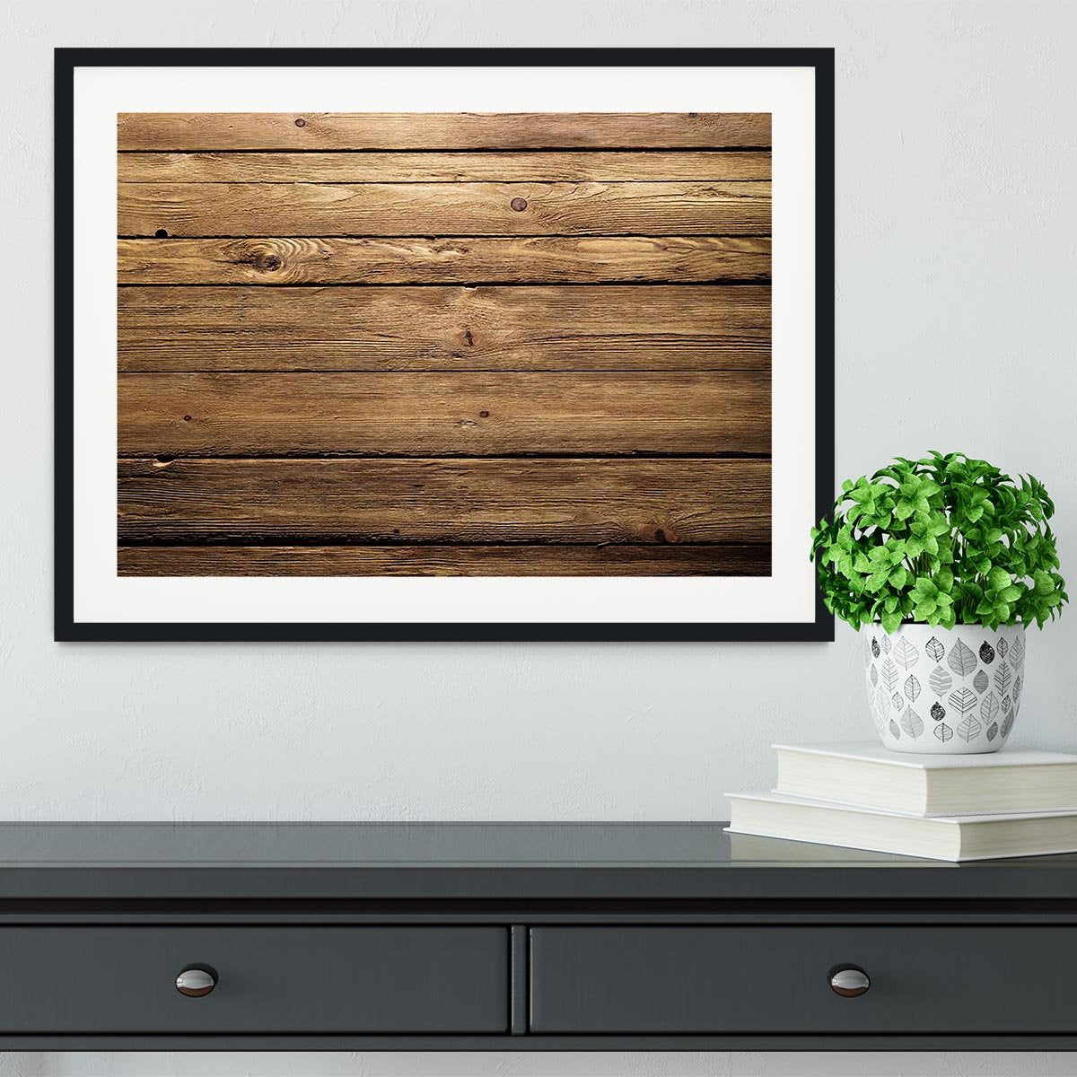 Brown wood texture Framed Print - Canvas Art Rocks - 1
