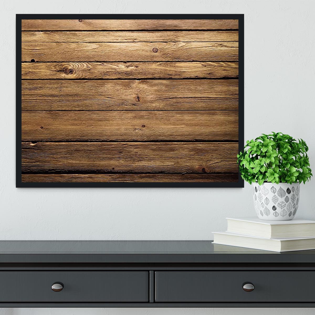 Brown wood texture Framed Print - Canvas Art Rocks - 2
