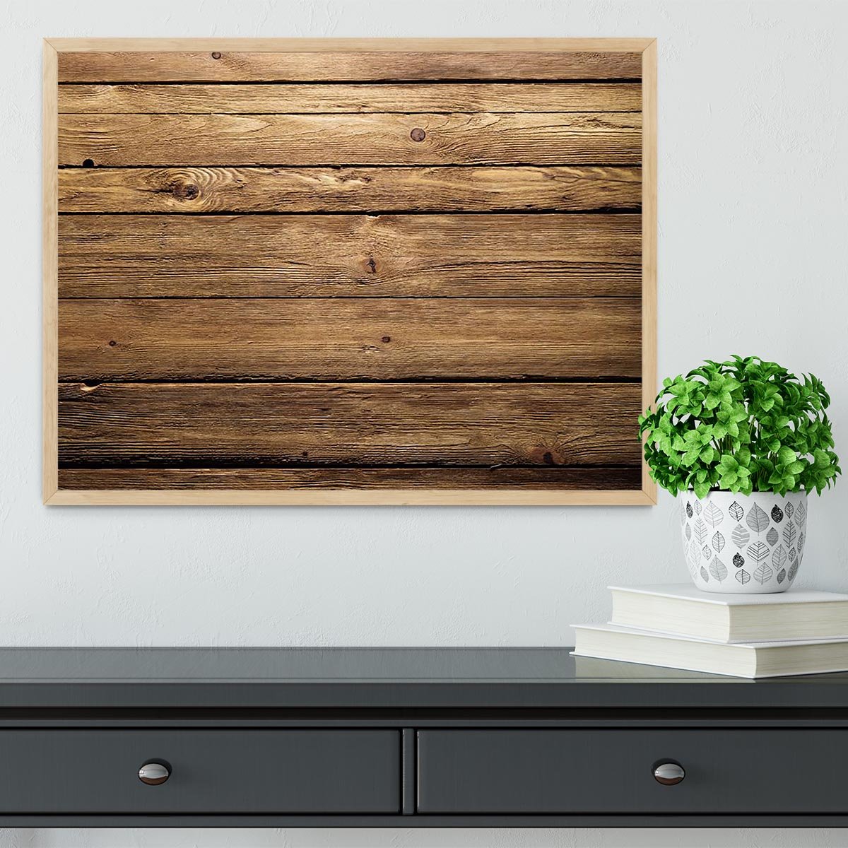 Brown wood texture Framed Print - Canvas Art Rocks - 4