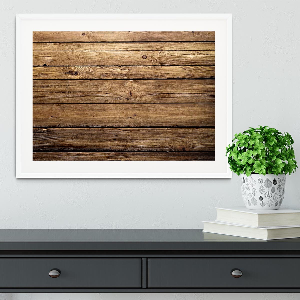 Brown wood texture Framed Print - Canvas Art Rocks - 5