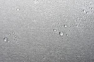Brushed metal surface with water Wall Mural Wallpaper - Canvas Art Rocks - 1