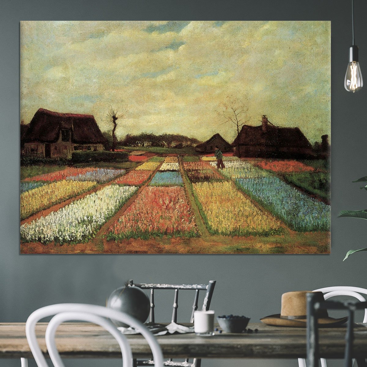 Bulb Fields by Van Gogh Canvas Print or Poster