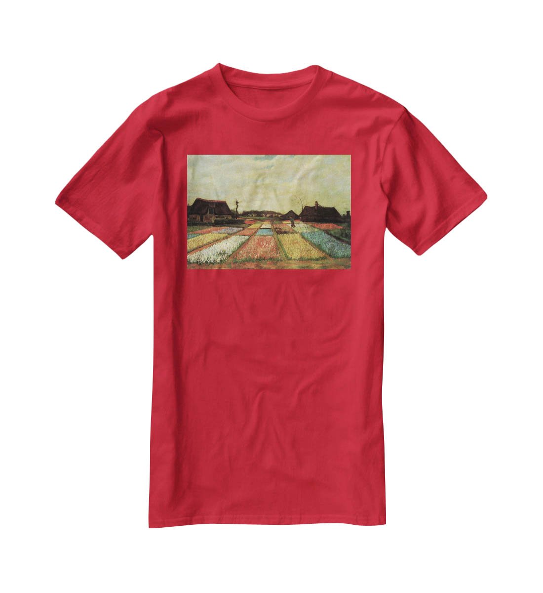 Bulb Fields by Van Gogh T-Shirt - Canvas Art Rocks - 4
