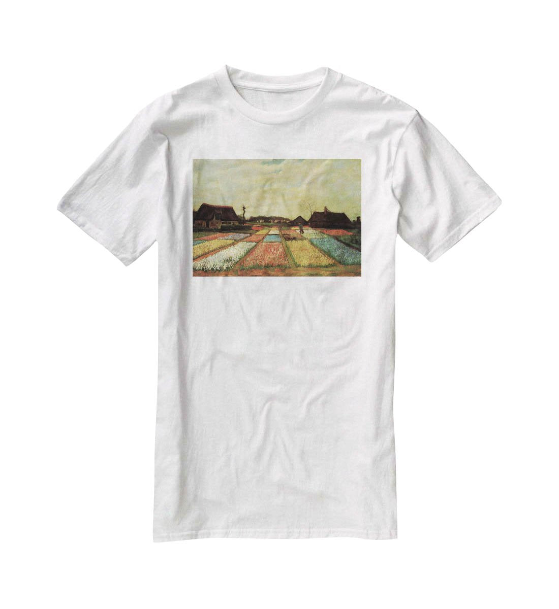Bulb Fields by Van Gogh T-Shirt - Canvas Art Rocks - 5