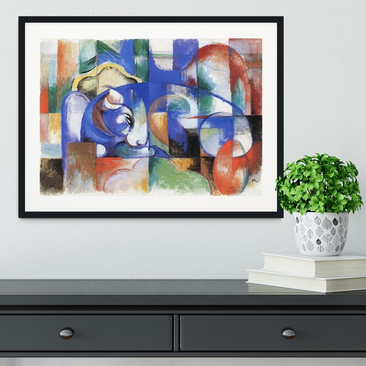 Bull by Franz Marc Framed Print - Canvas Art Rocks - 1