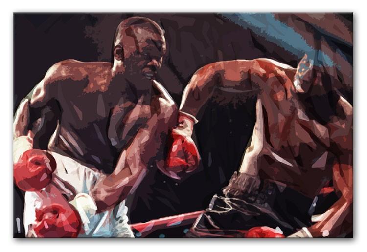 Buster Douglas v Mike Tyson Print - Canvas Art Rocks - 1