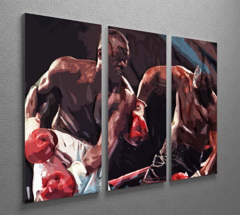 Buster Douglas v Mike Tyson 3 Split Panel Canvas Print - Canvas Art Rocks - 2