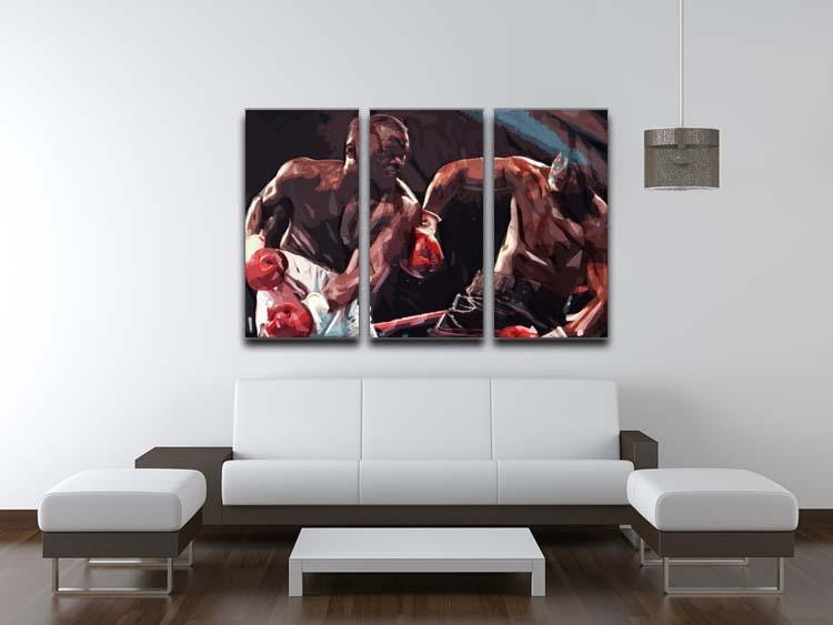 Buster Douglas v Mike Tyson 3 Split Panel Canvas Print - Canvas Art Rocks - 3