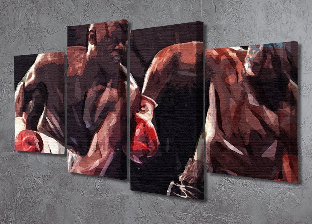 Buster Douglas v Mike Tyson 4 Split Panel Canvas - Canvas Art Rocks - 2