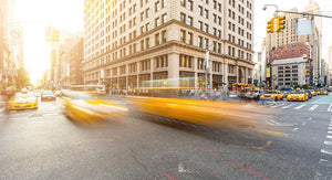 Busy road intersection in Manhattan Wall Mural Wallpaper - Canvas Art Rocks - 1