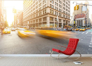 Busy road intersection in Manhattan Wall Mural Wallpaper - Canvas Art Rocks - 2