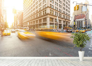 Busy road intersection in Manhattan Wall Mural Wallpaper - Canvas Art Rocks - 4
