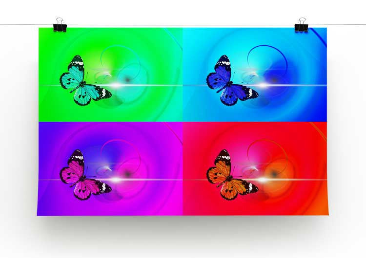 Butterfly Pop Art Print - Canvas Art Rocks - 2