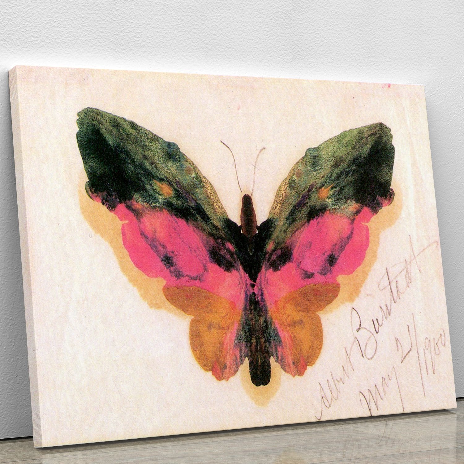 Butterfly by Bierstadt Canvas Print or Poster