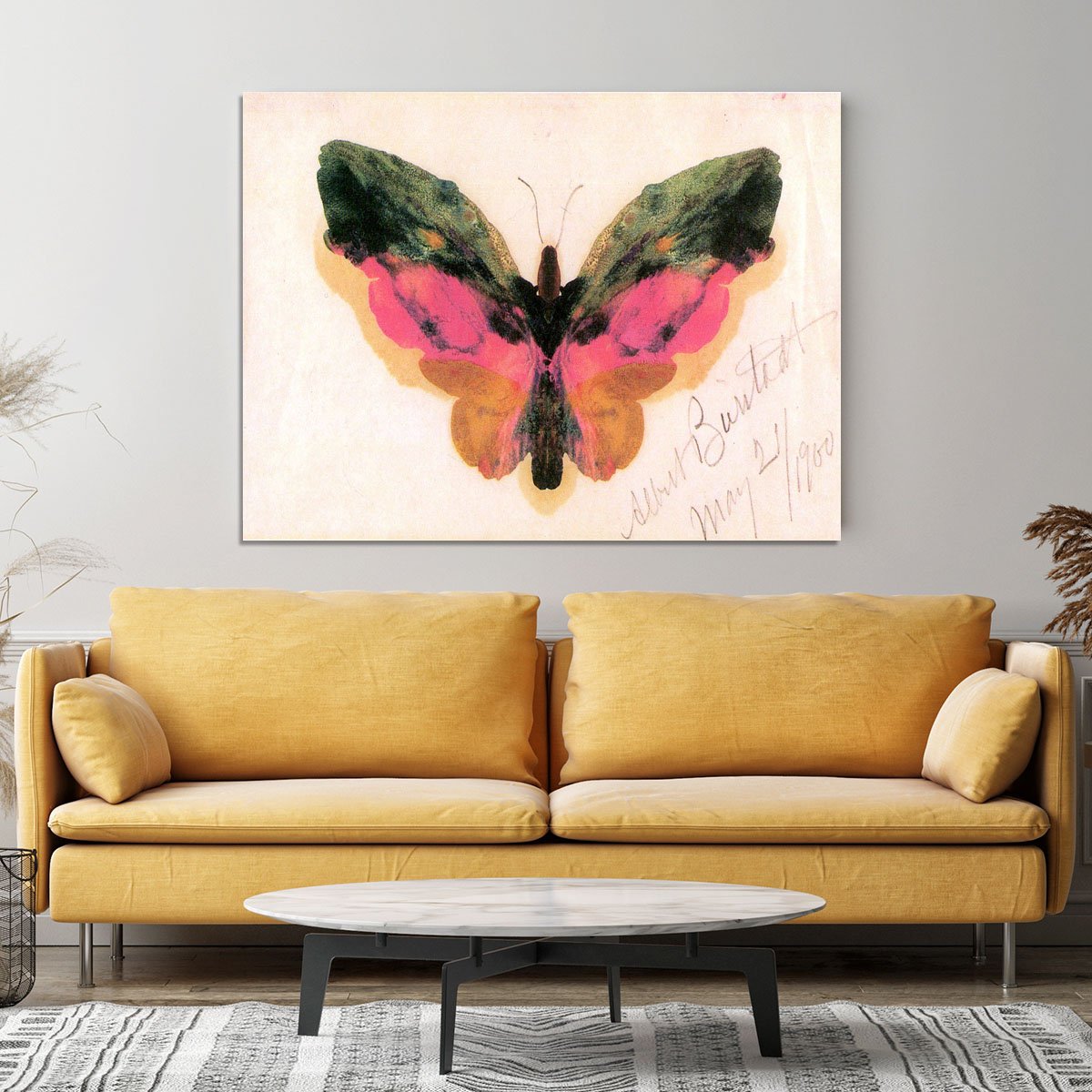 Butterfly by Bierstadt Canvas Print or Poster