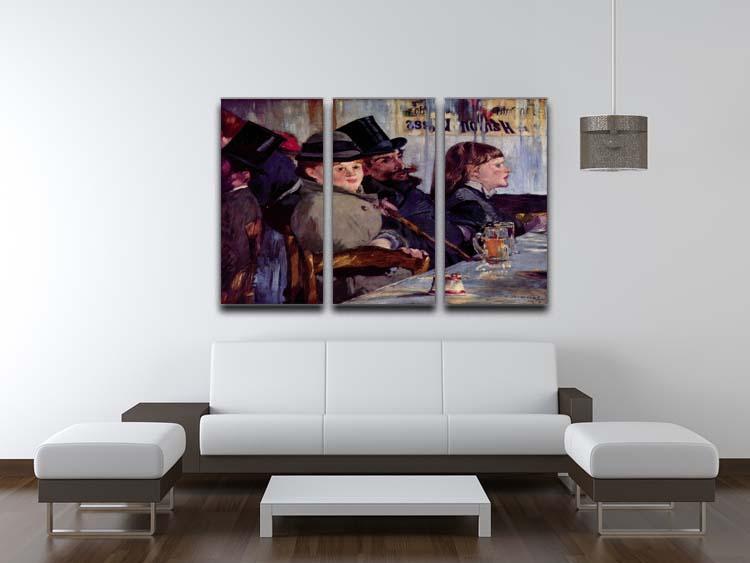 Cabaret in Reichshoffen by Manet 3 Split Panel Canvas Print - Canvas Art Rocks - 3