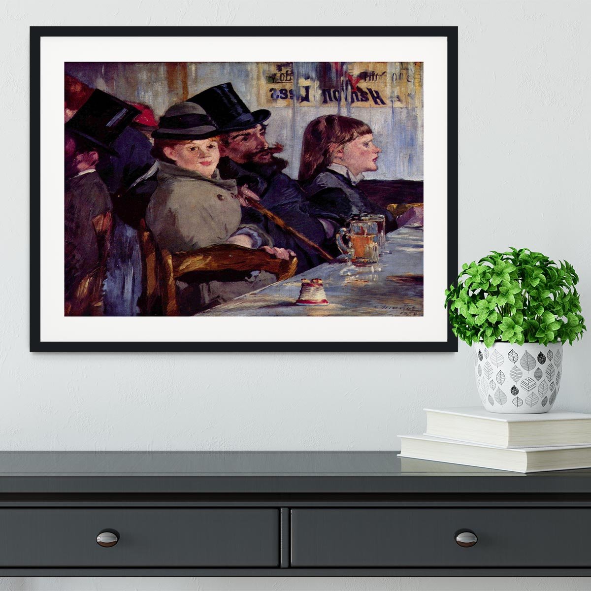 Cabaret in Reichshoffen by Manet Framed Print - Canvas Art Rocks - 1