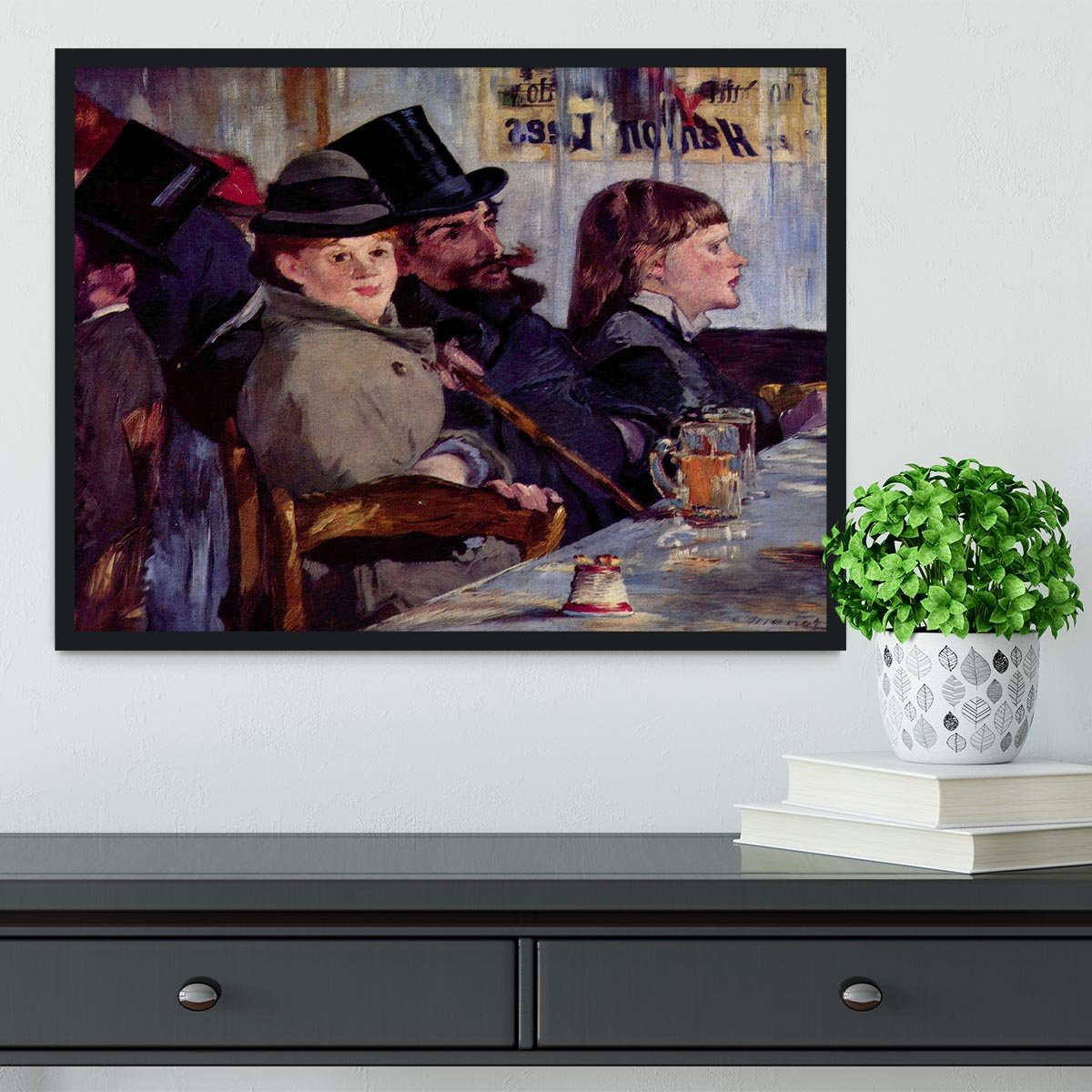 Cabaret in Reichshoffen by Manet Framed Print - Canvas Art Rocks - 2
