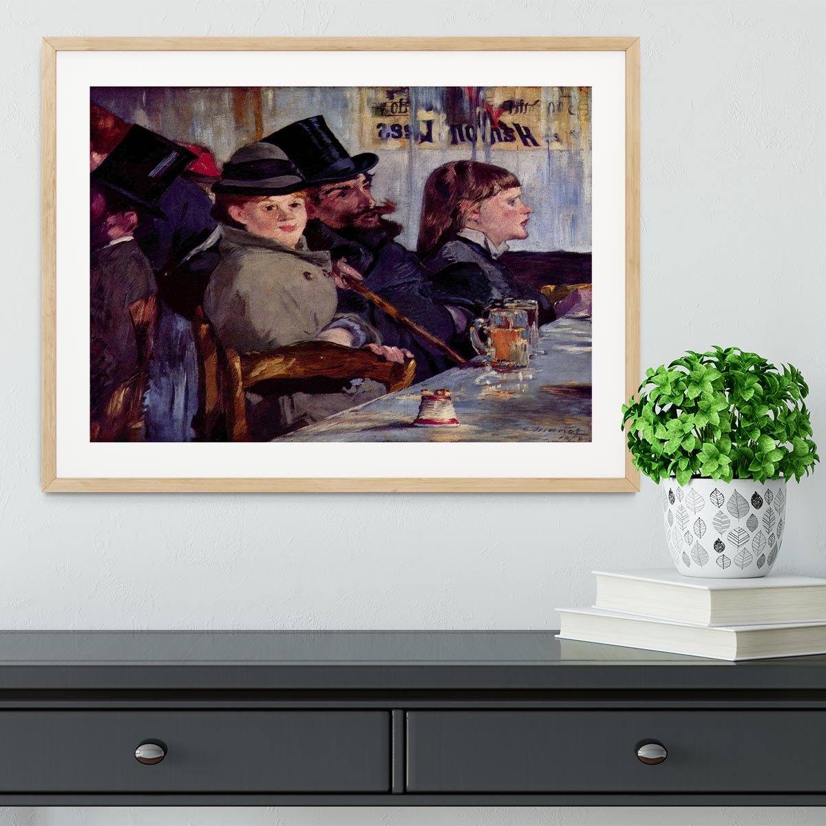 Cabaret in Reichshoffen by Manet Framed Print - Canvas Art Rocks - 3