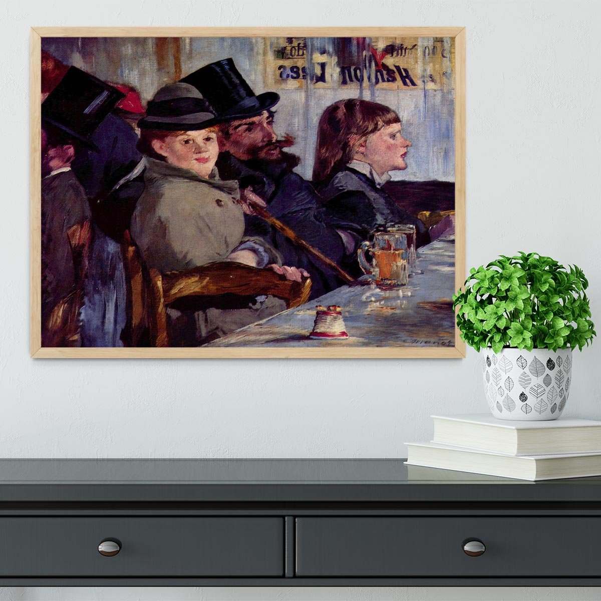 Cabaret in Reichshoffen by Manet Framed Print - Canvas Art Rocks - 4