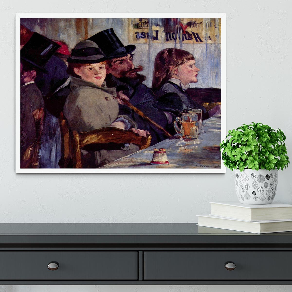 Cabaret in Reichshoffen by Manet Framed Print - Canvas Art Rocks -6