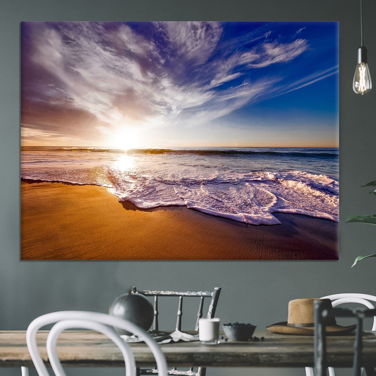 California Beach Canvas Print or Poster