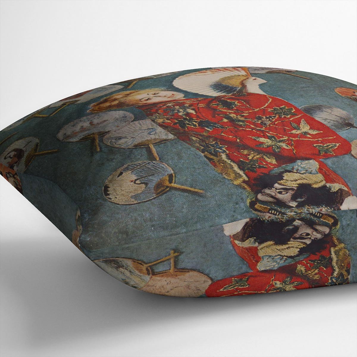 Camille in Japanese dress by Monet Throw Pillow