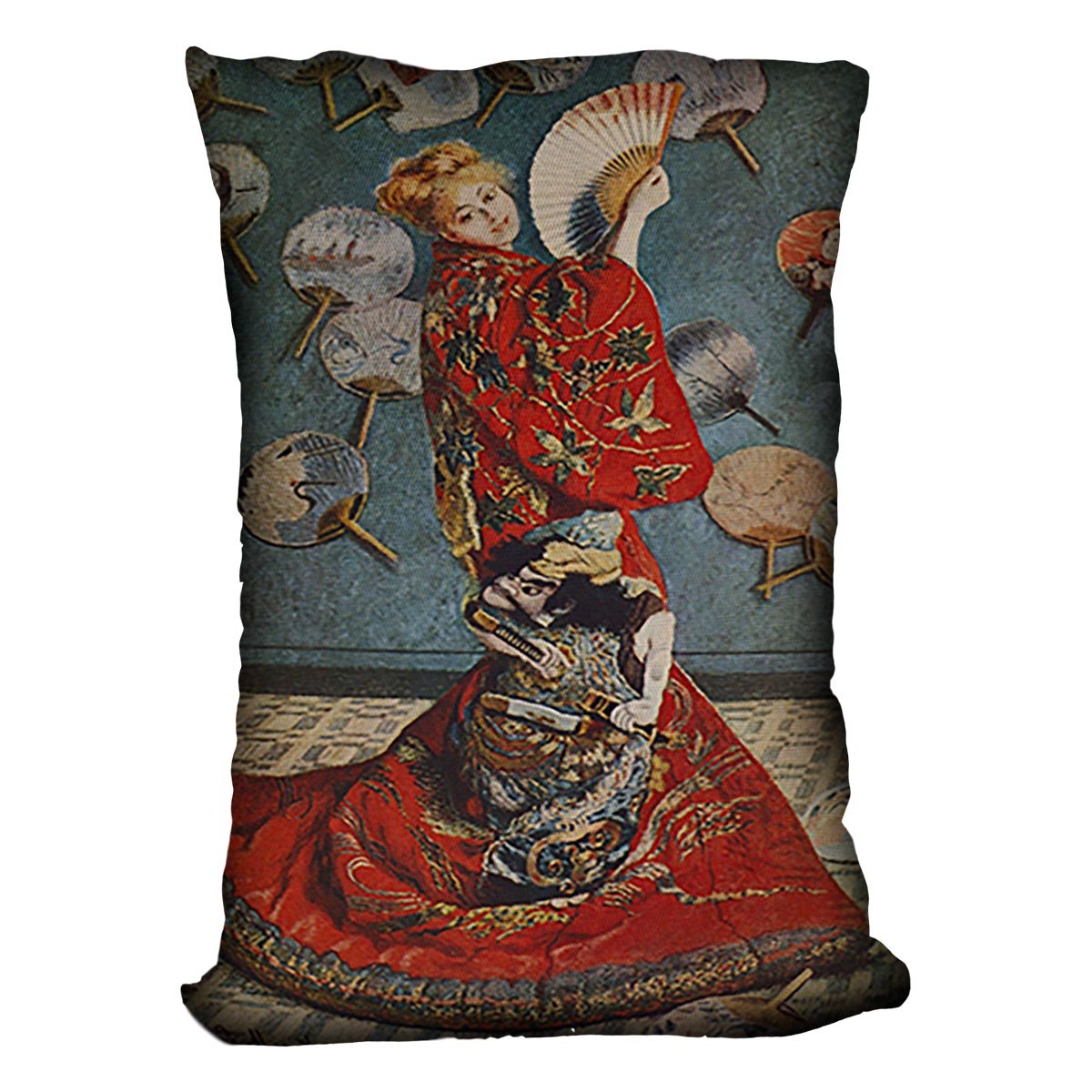 Camille in Japanese dress by Monet Throw Pillow