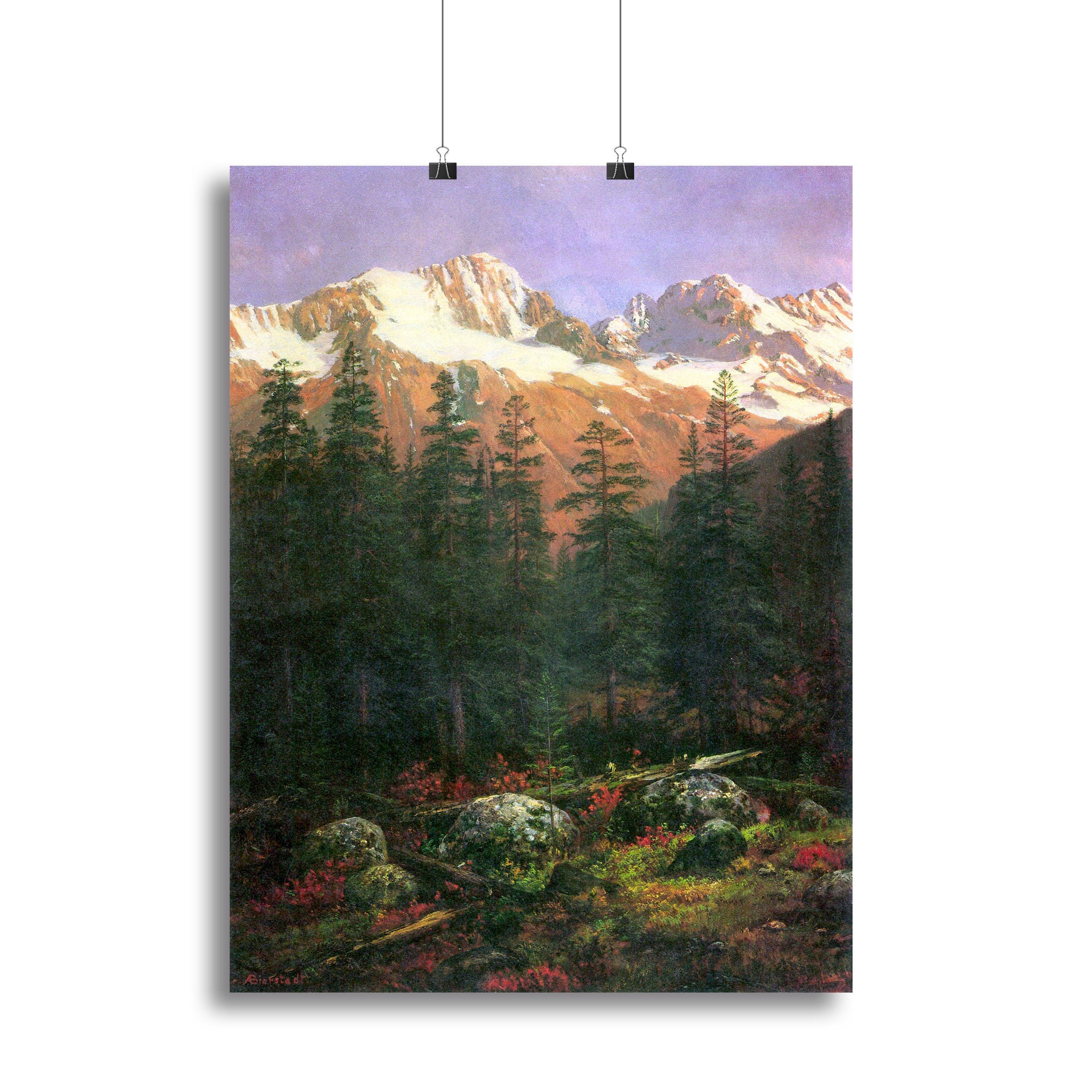 Canadian Rockies by Bierstadt Canvas Print or Poster
