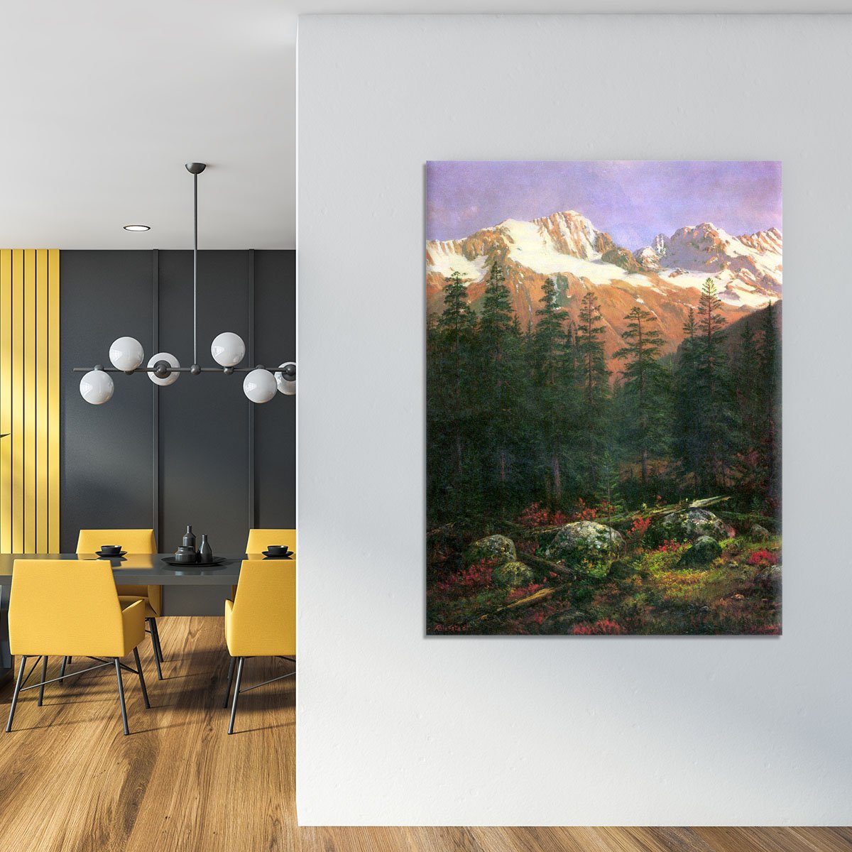 Canadian Rockies by Bierstadt Canvas Print or Poster