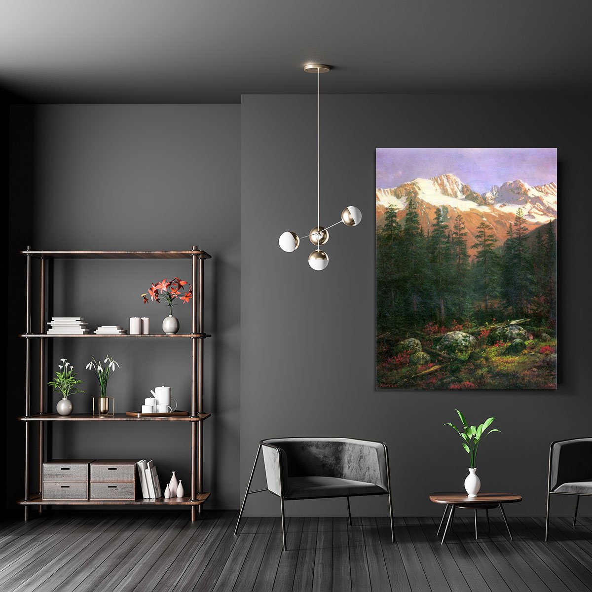 Canadian Rockies by Bierstadt Canvas Print or Poster