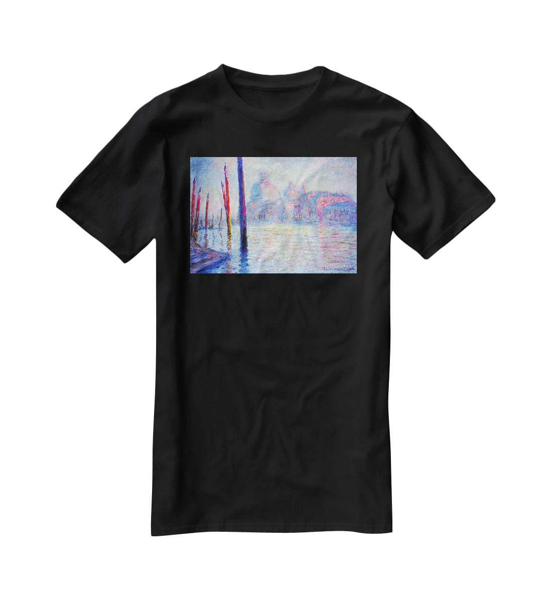 Canal Grand by Monet T-Shirt - Canvas Art Rocks - 1