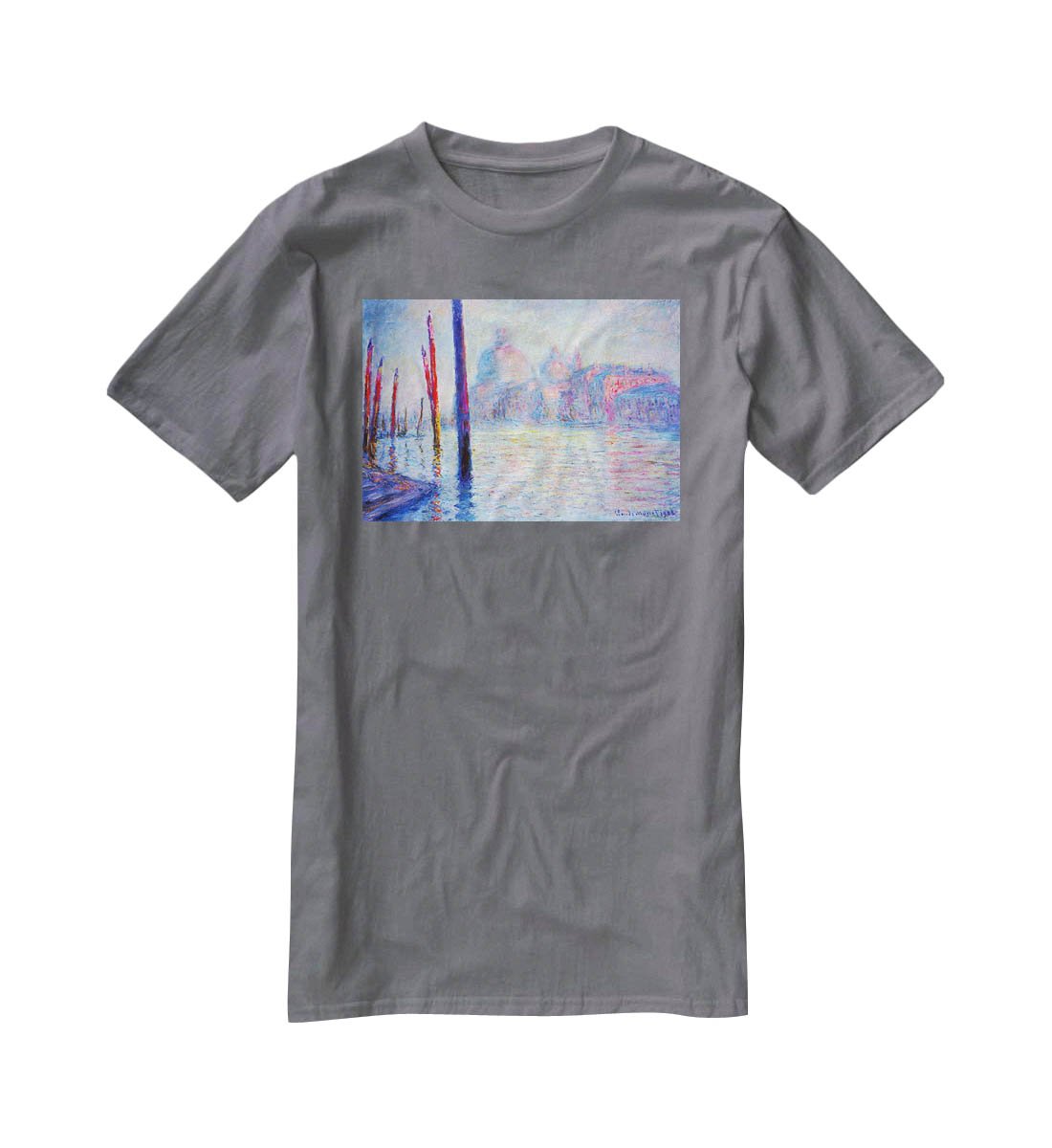 Canal Grand by Monet T-Shirt - Canvas Art Rocks - 3