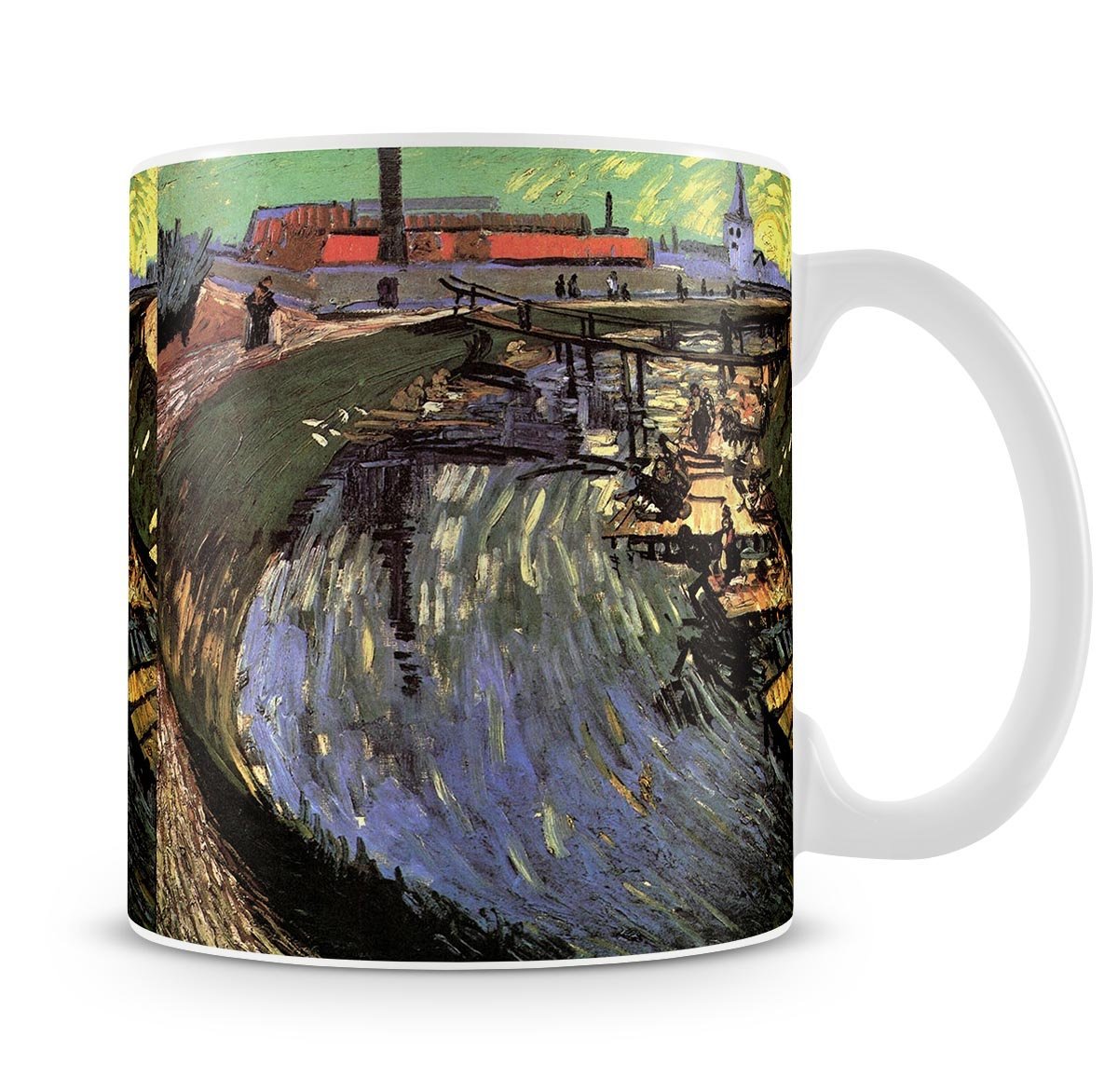 Canal with Women Washing by Van Gogh Mug - Canvas Art Rocks - 4