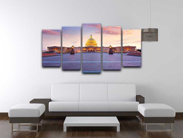 Capitol building sunset 5 Split Panel Canvas  - Canvas Art Rocks - 3