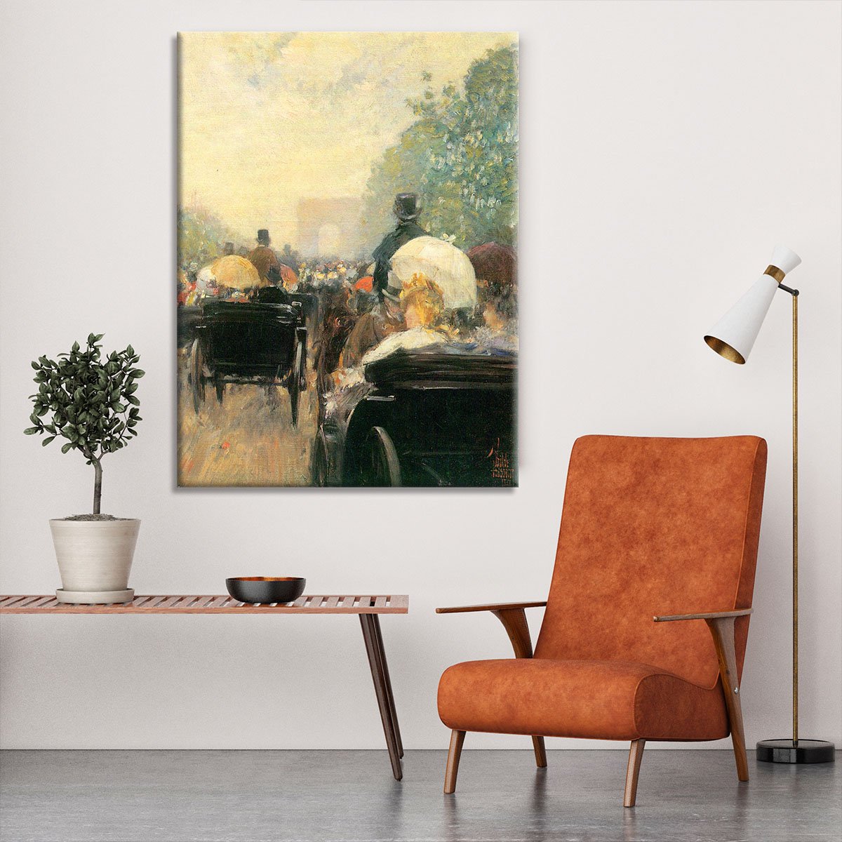 Carriage Parade by Hassam Canvas Print or Poster