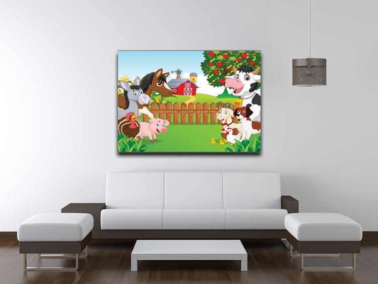 Cartoon happy animal collection Canvas Print or Poster - Canvas Art Rocks - 4