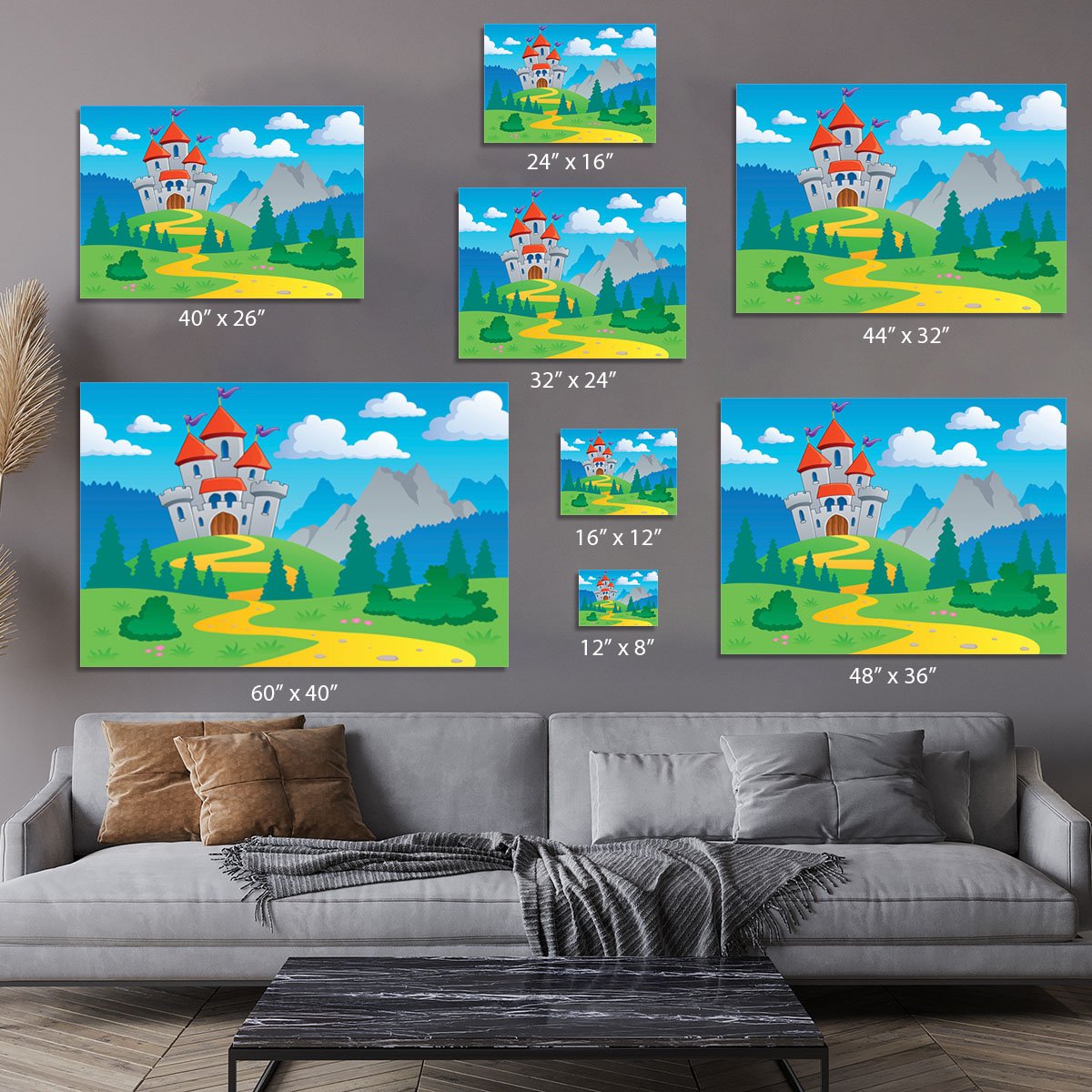 Castle theme landscap Canvas Print or Poster
