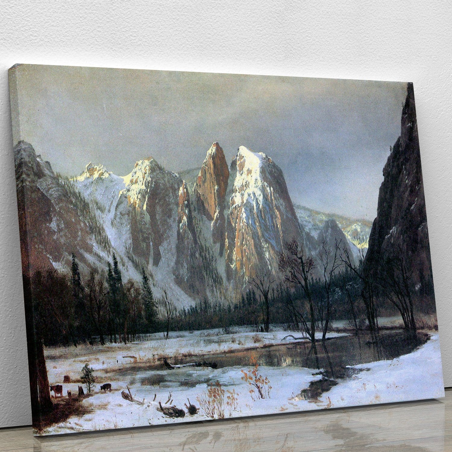 Cathedral Rocks Yosemite by Bierstadt Canvas Print or Poster