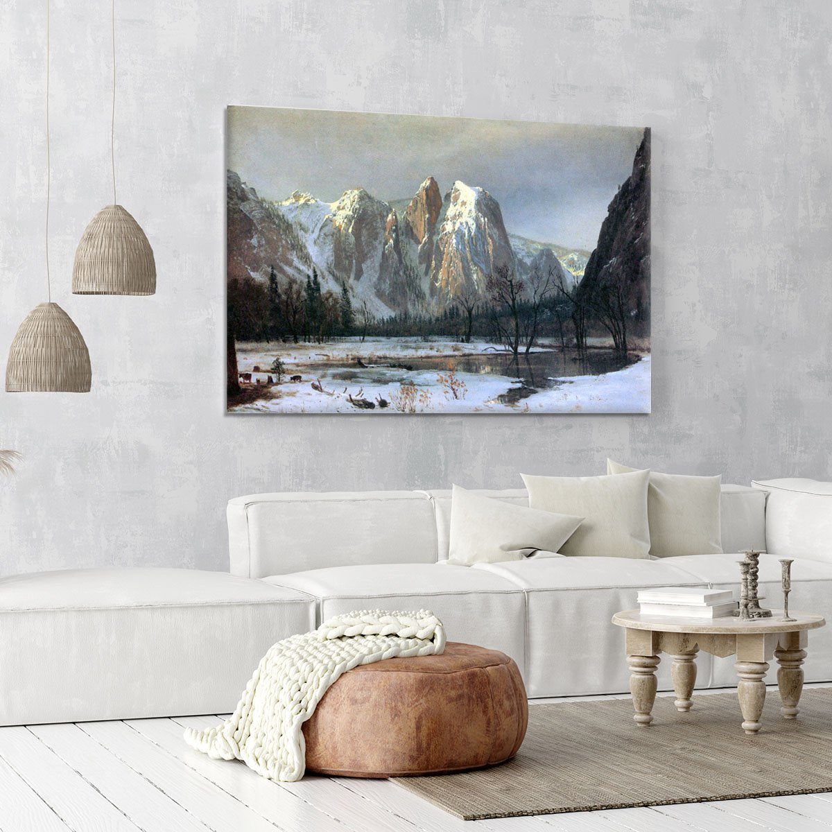 Cathedral Rocks Yosemite by Bierstadt Canvas Print or Poster