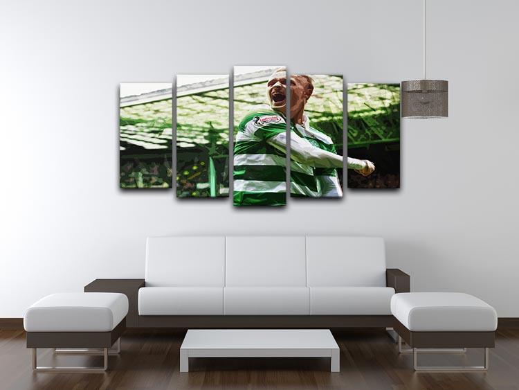 Celtic Leigh Griffiths 5 Split Panel Canvas - Canvas Art Rocks - 3