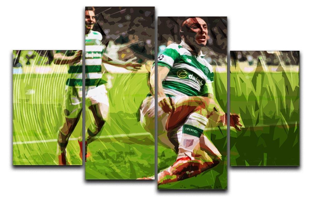 Celtic Scott Brown 4 Split Panel Canvas  - Canvas Art Rocks - 1
