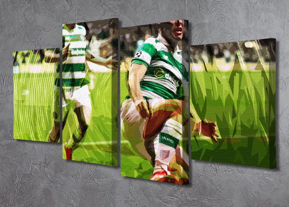 Celtic Scott Brown 4 Split Panel Canvas - Canvas Art Rocks - 2