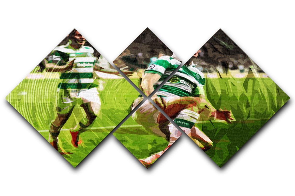 Celtic Scott Brown 4 Square Multi Panel Canvas  - Canvas Art Rocks - 1