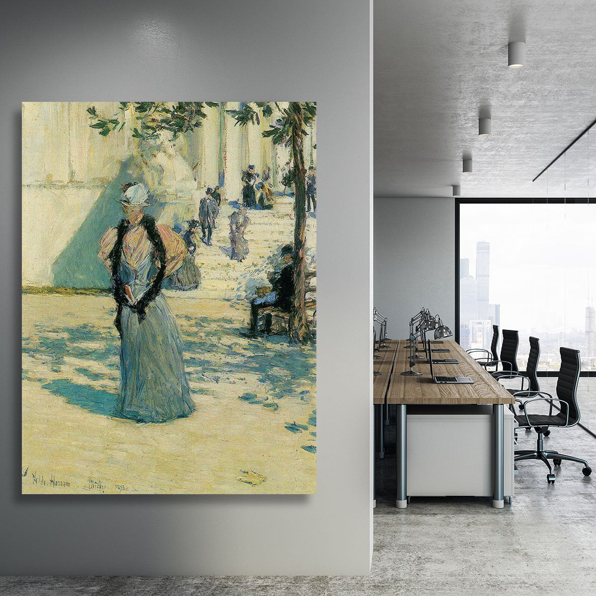 Characters in the sunlight by Hassam Canvas Print or Poster