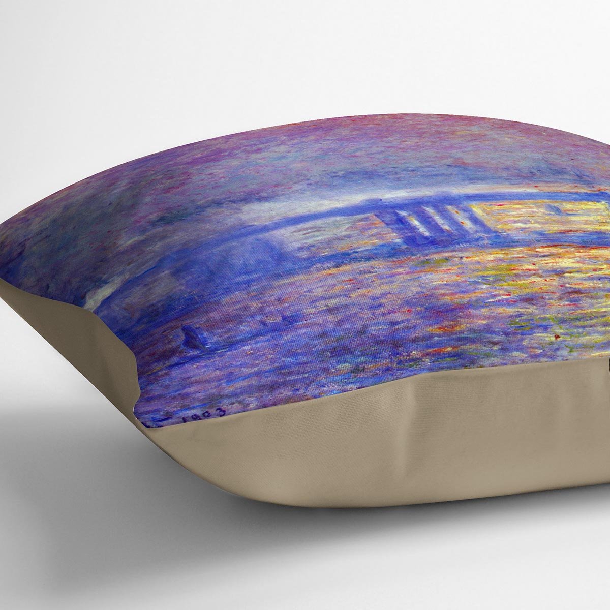 Charing cross bridge by Monet Throw Pillow