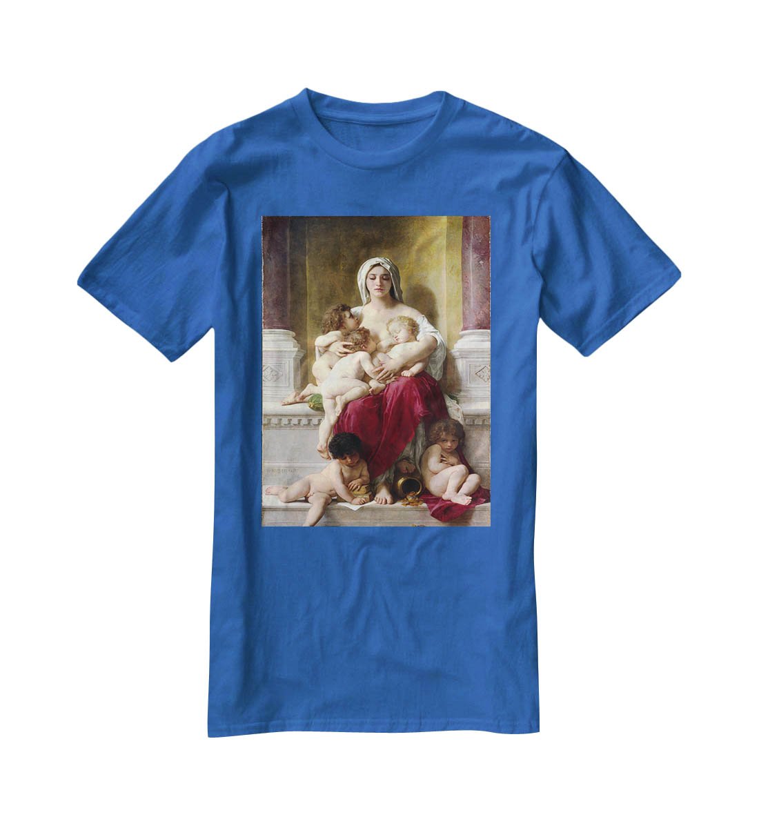 Charity By Bouguereau T-Shirt - Canvas Art Rocks - 2